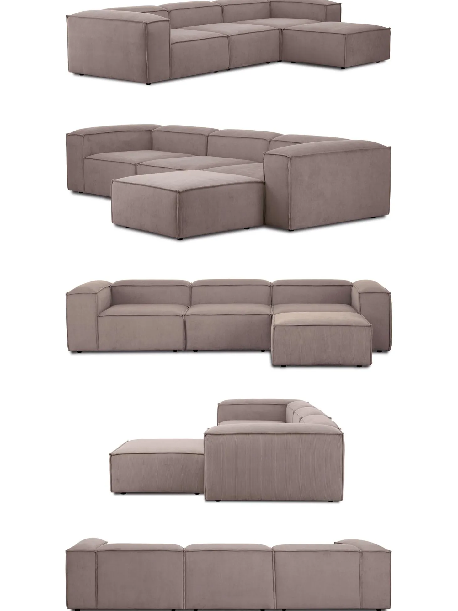 Sofa Rinconera Modular De Pana Lennon (4 Plazas)