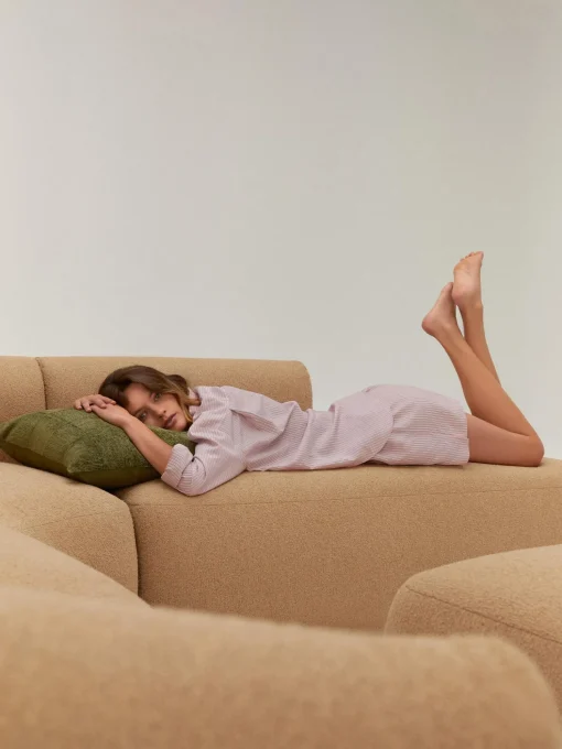 Sofa Rinconera Modular En Tejido Boucle Sofia (4 Plazas)