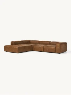 Sofa Rinconera Modular Grande De Cuero Reciclado Lennon