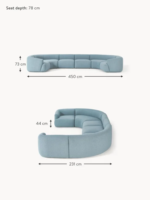 Sofa Rinconera Modular Grande En Tejido Boucle Sofia