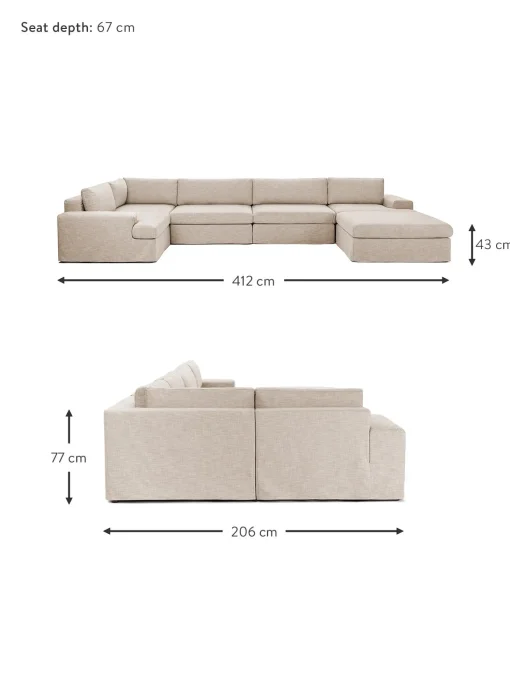 Sofa Rinconera Modular Russell, Desenfundable