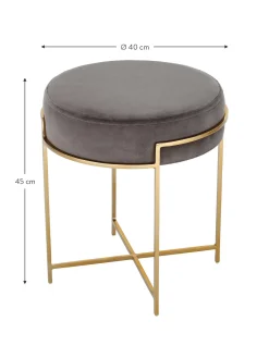 Taburete De Terciopelo Madeleine