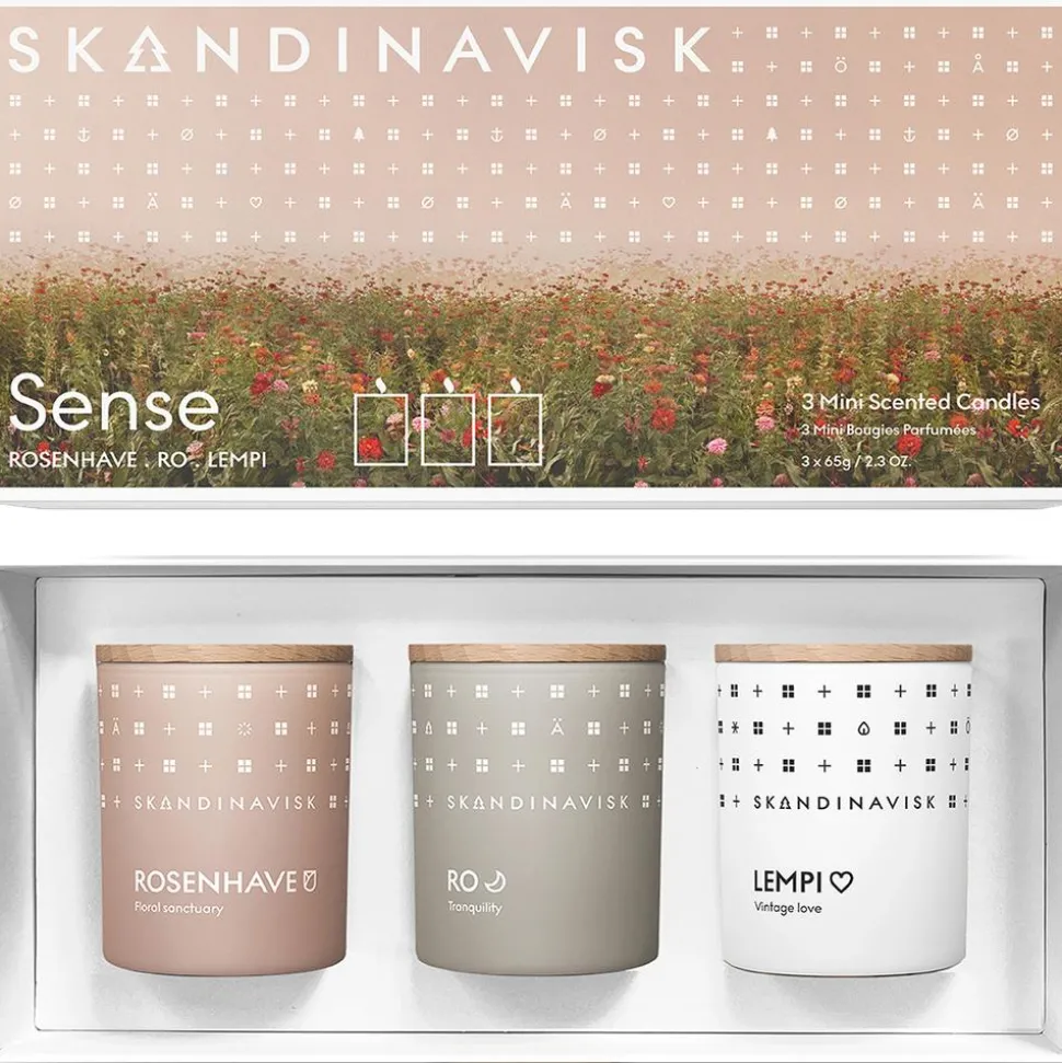 Velas Perfumadas Sense, 3 Uds.
