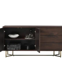 Aparador De Madera Maciza Diseno Espiga Con Cajones Y Puertas Luca