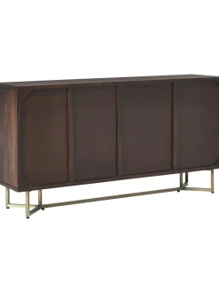 Aparador De Madera Maciza Diseno Espiga Con Cajones Y Puertas Luca