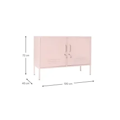 Aparador De Metal Con Puertas Mustard