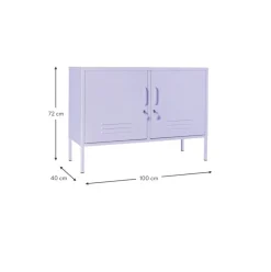 Aparador De Metal Con Puertas Mustard