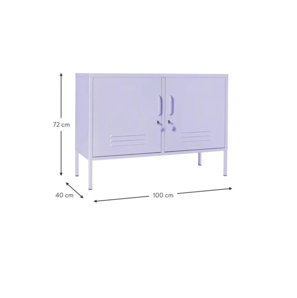 Aparador De Metal Con Puertas Mustard