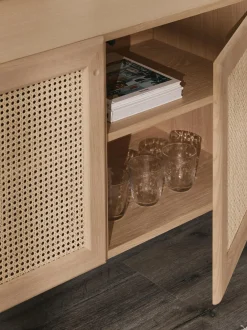 Aparador De Roble Con Tejido Vienes Jolie