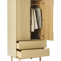 Armario En Roble Cassy, 2 Puertas