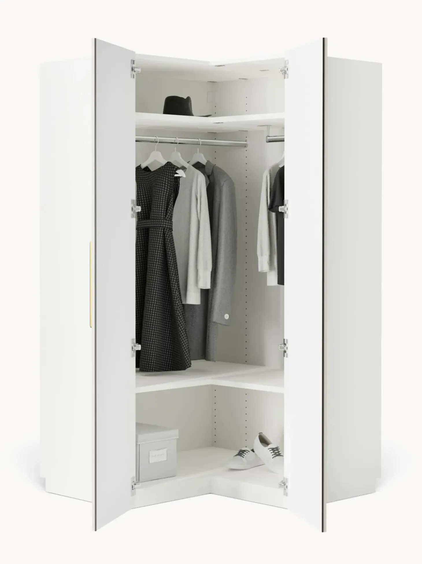 Armario Esquinero Modular Simone, 2 Puertas (115 Cm), Diferentes Variantes