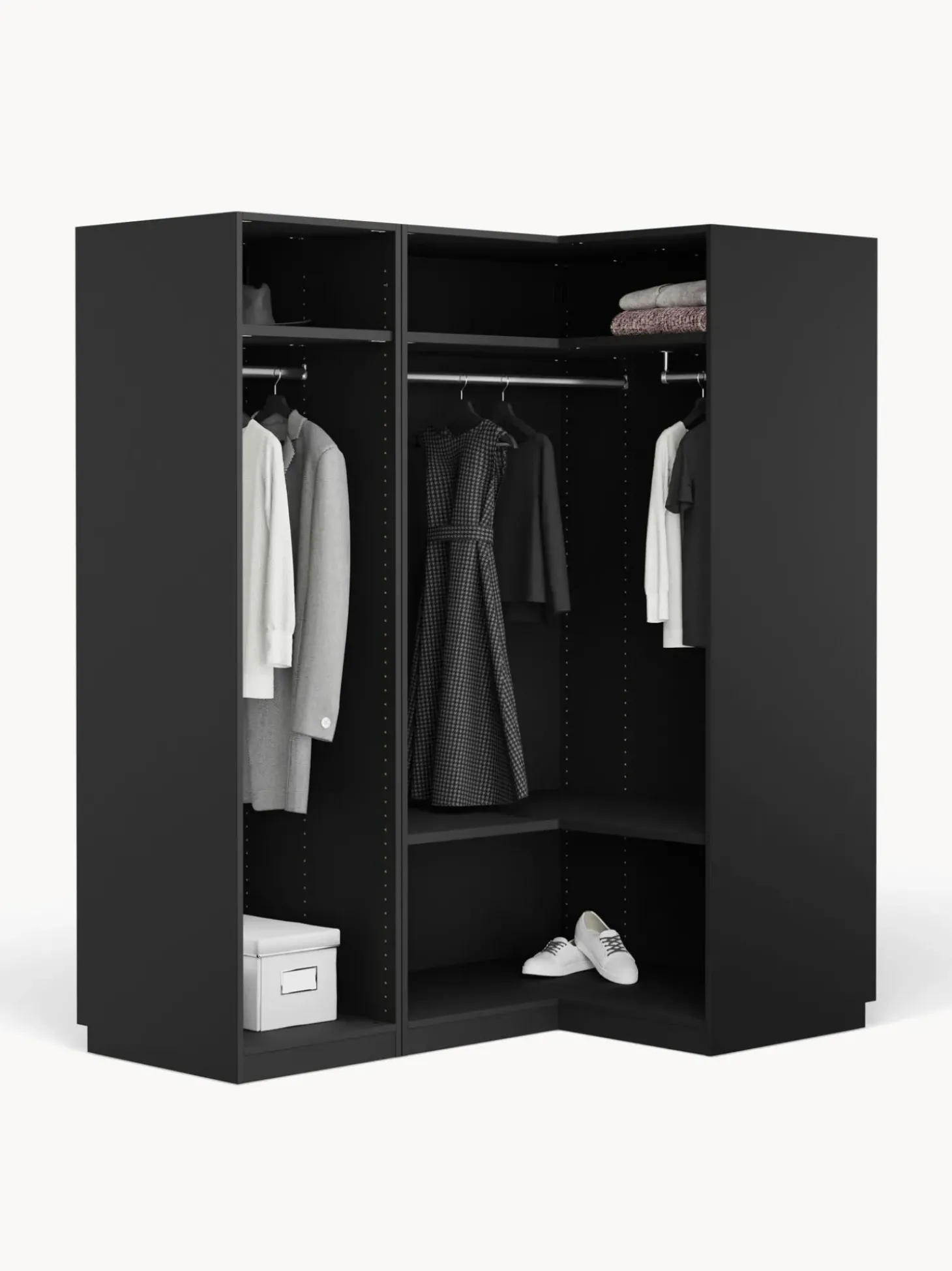 Armario Esquinero Modular Simone, 3 Puertas (165 Cm), Diferentes Variantes