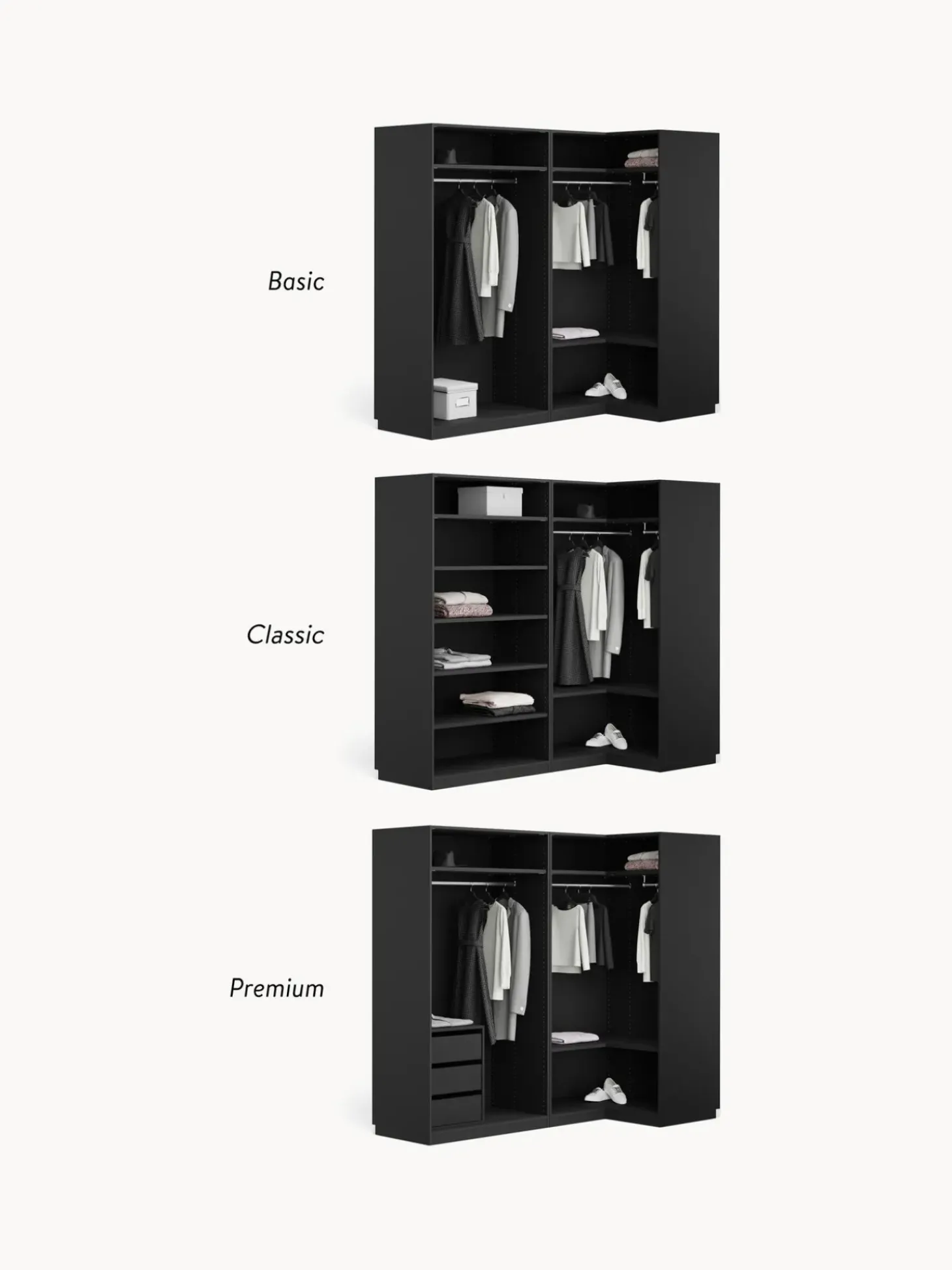 Armario Esquinero Modular Simone, 4 Puertas (215 Cm), Diferentes Variantes