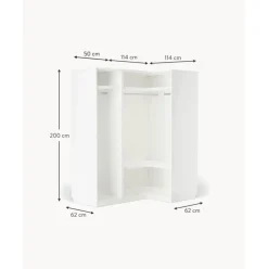 Armario Esquinero Modular Leon, 3 Puertas (165 Cm), Diferentes Variantes