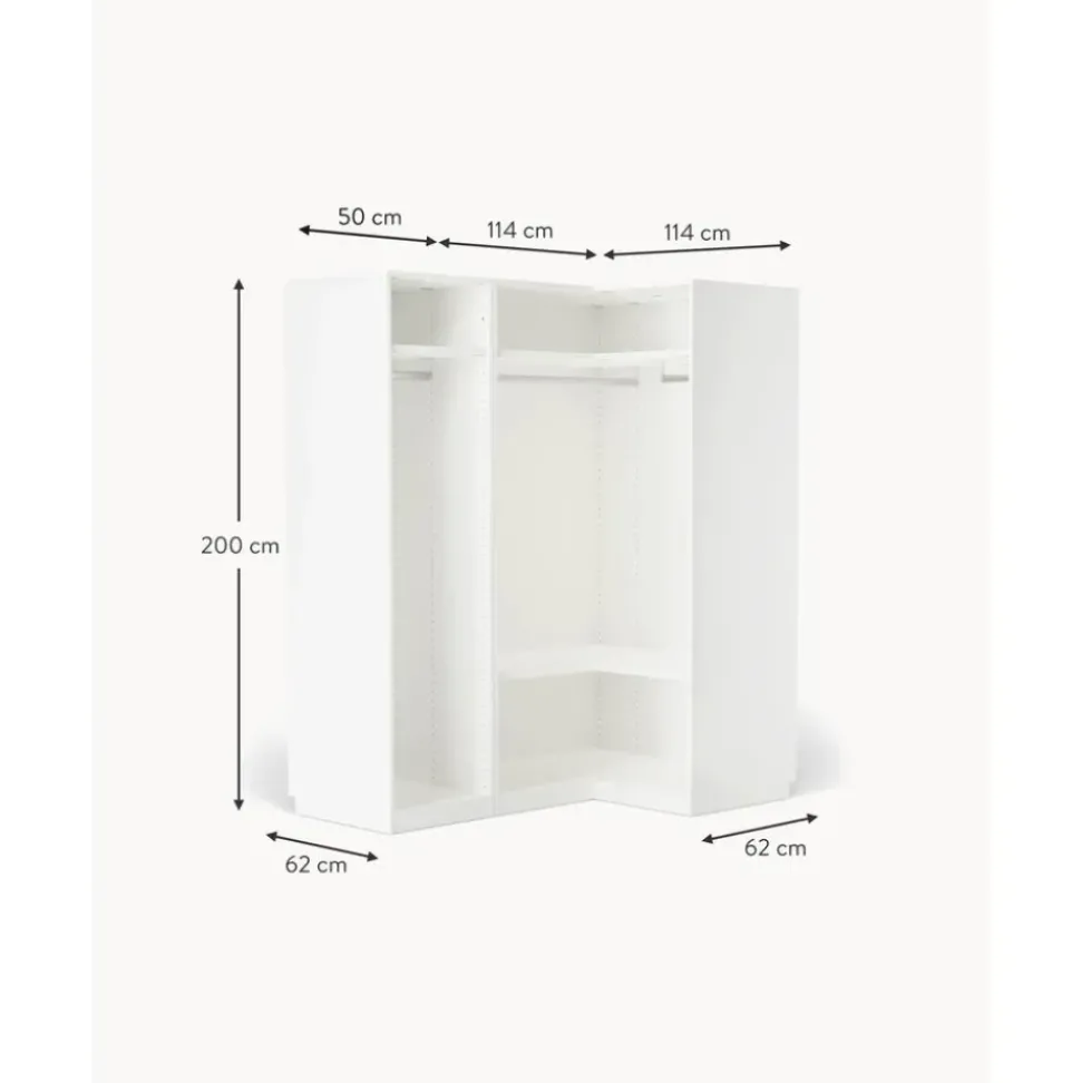 Armario Esquinero Modular Leon, 3 Puertas (165 Cm), Diferentes Variantes