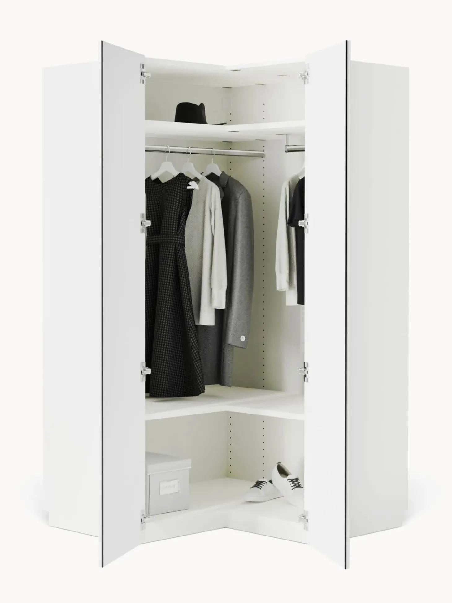 Armario Esquinero Modular Charlotte, 2 Puertas (115 Cm), Diferentes Variantes