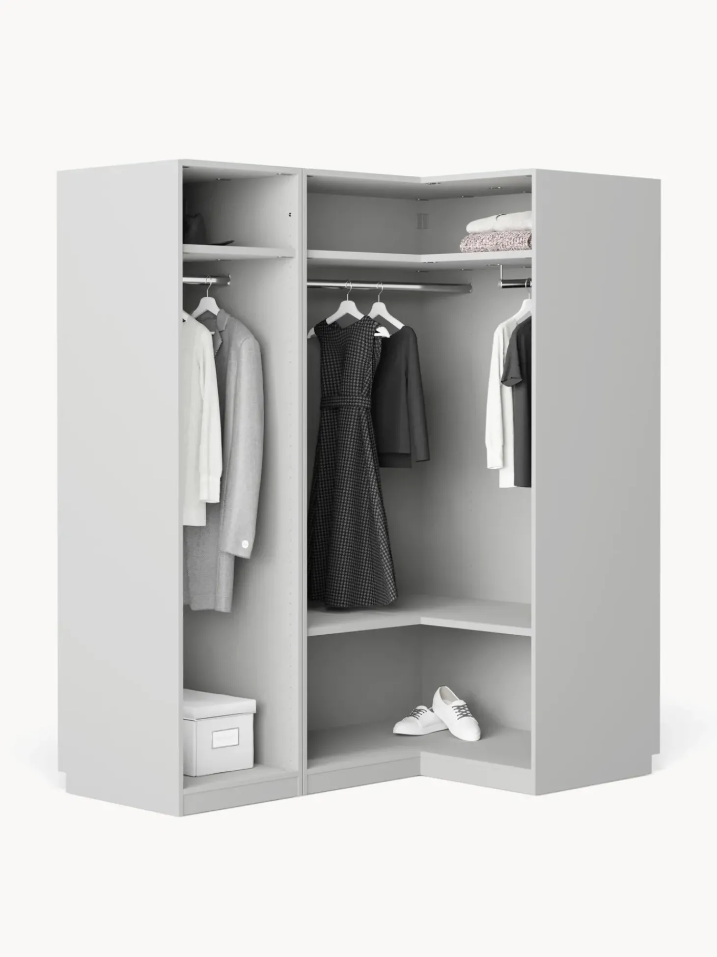 Armario Esquinero Modular Simone, 3 Puertas (165 Cm), Diferentes Variantes