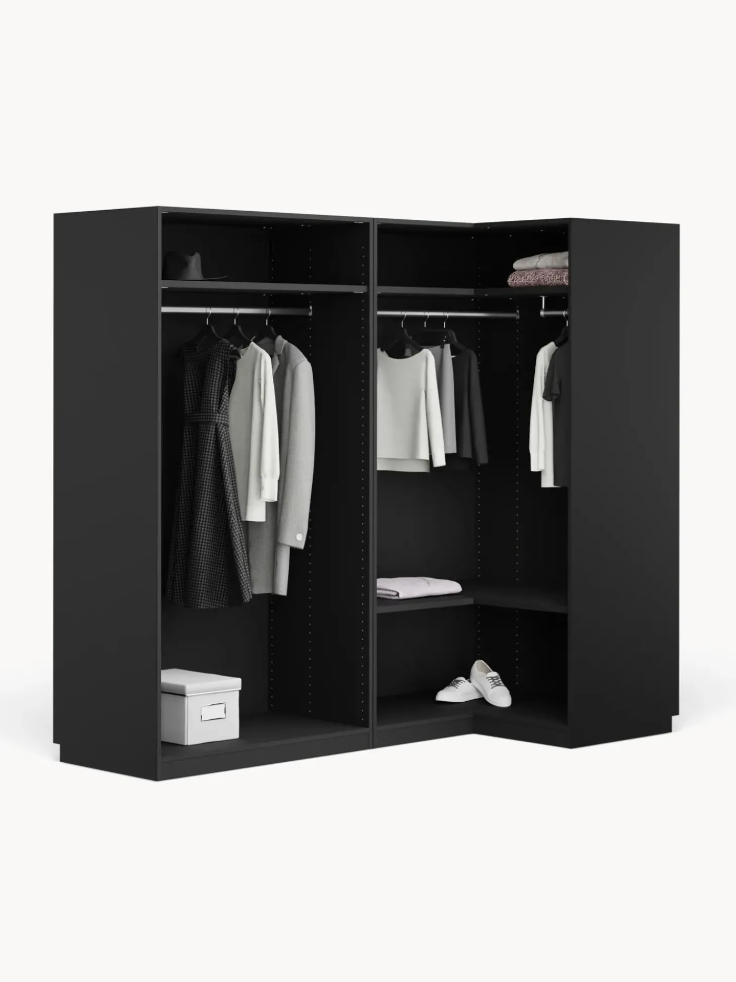 Armario Esquinero Modular Leon, 4 Puertas (215 Cm), Diferentes Variantes