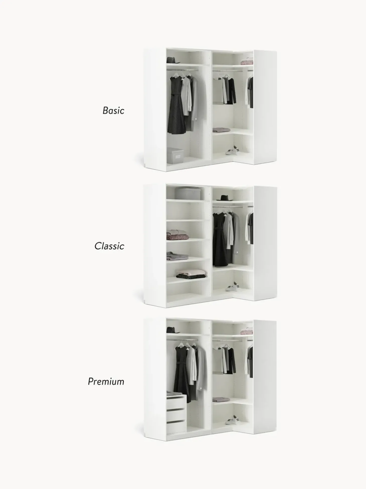Armario Esquinero Modular Simone, 4 Puertas (215 Cm), Diferentes Variantes