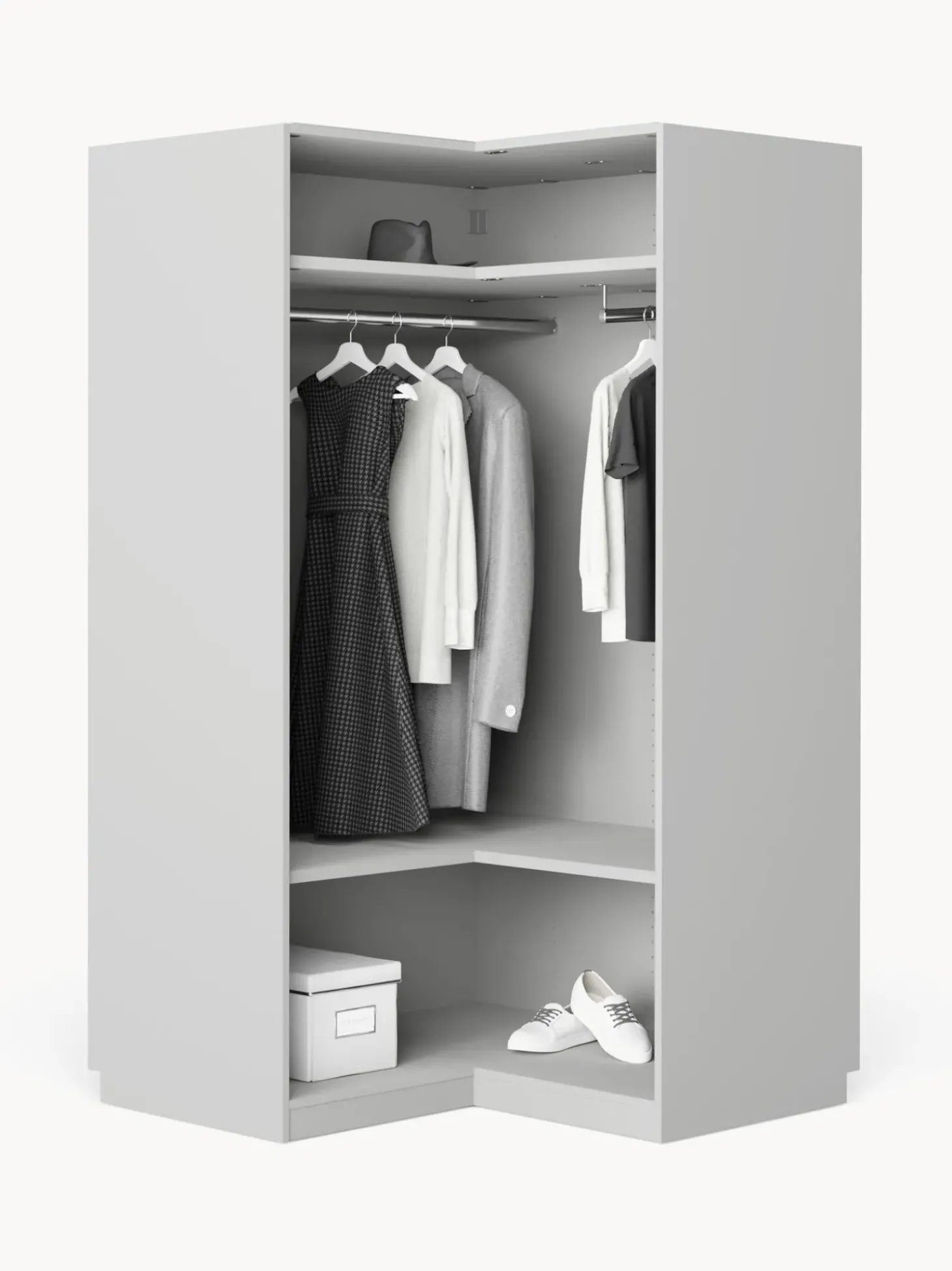 Armario Esquinero Modular Simone, 2 Puertas (115 Cm), Diferentes Variantes