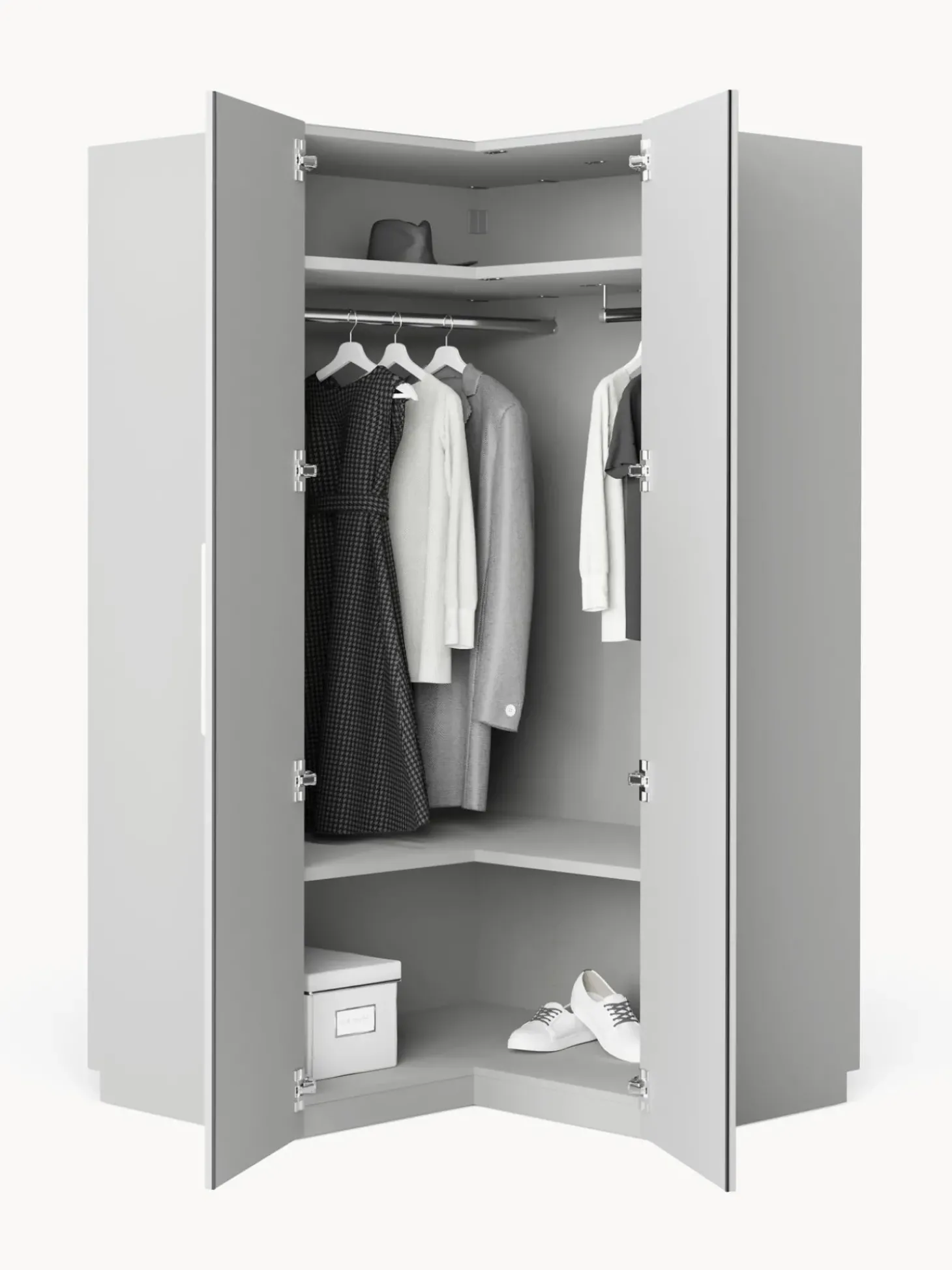 Armario Esquinero Modular Simone, 2 Puertas (115 Cm), Diferentes Variantes