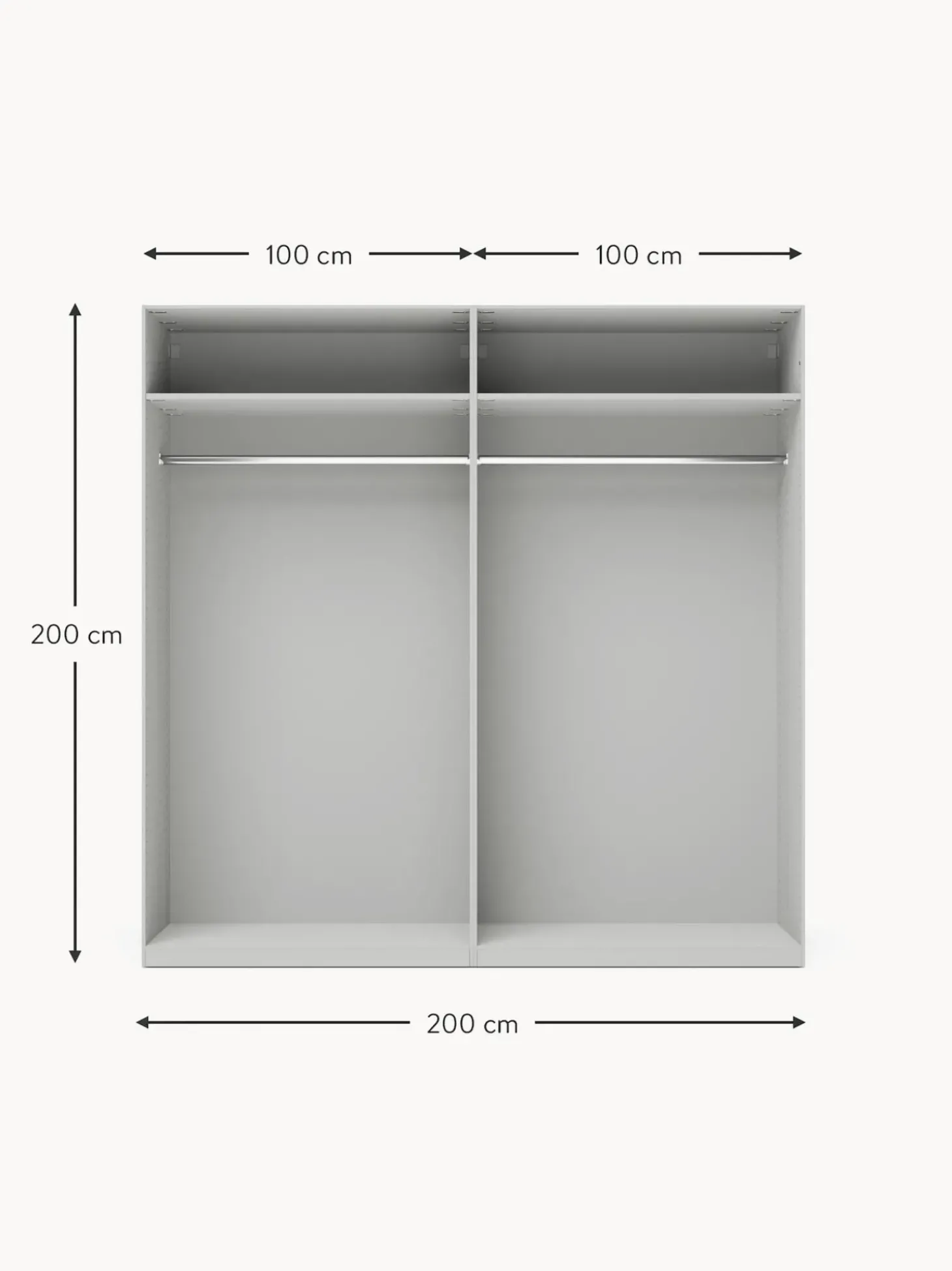 Armario Modular Charlotte, 4 Puertas (200 Cm), Diferentes Variantes