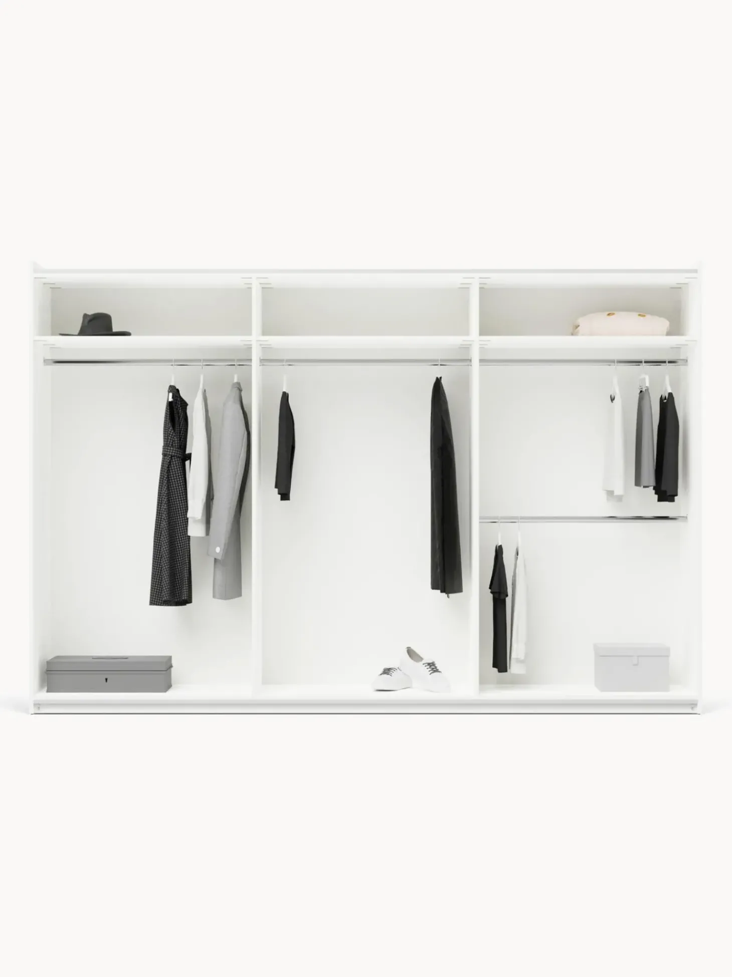 Armario Modular Charlotte, 3 Puertas Correderas (300 Cm), Diferentes Variantes