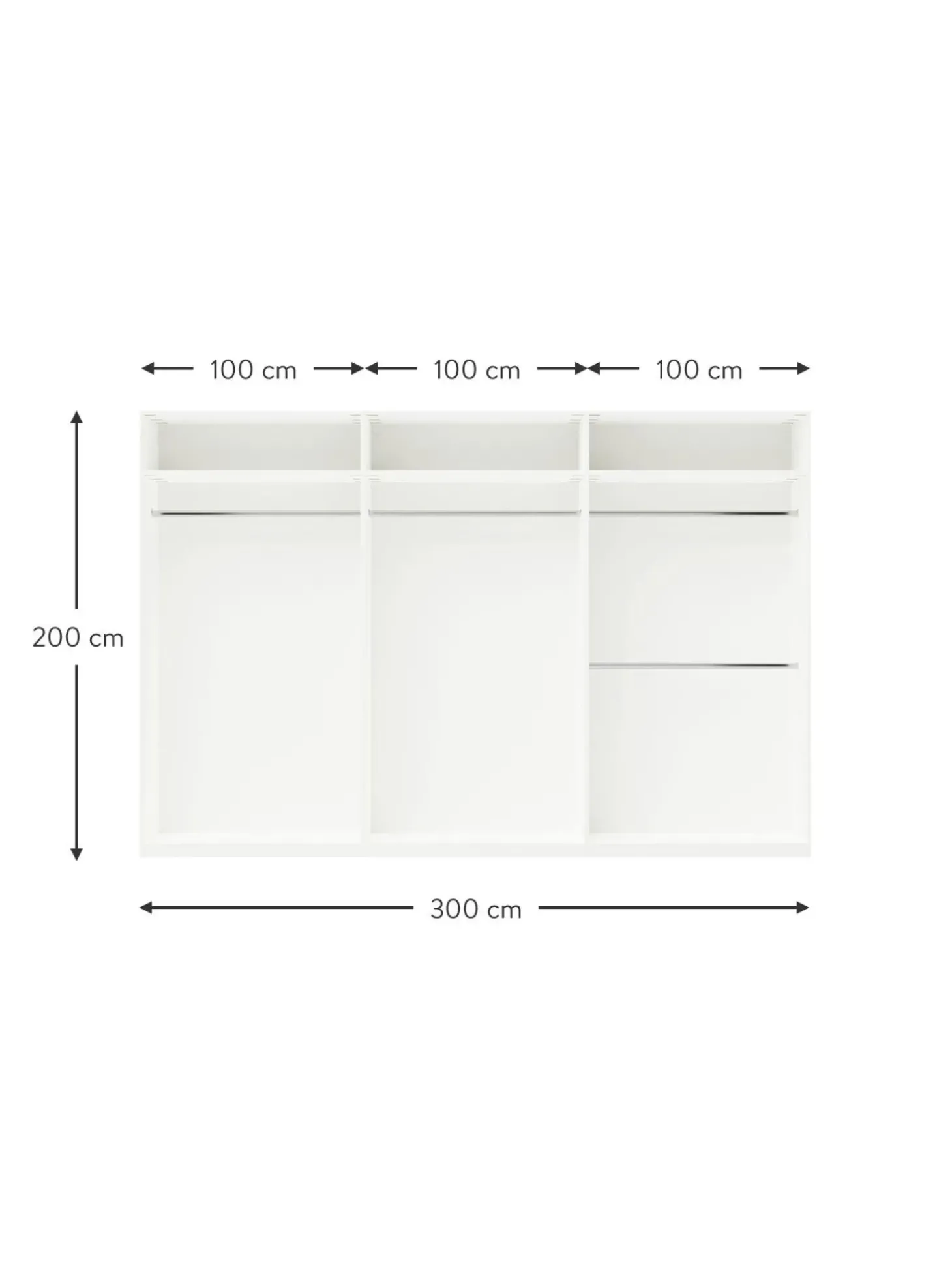 Armario Modular Leon, 6 Puertas (300 Cm), Diferentes Variantes