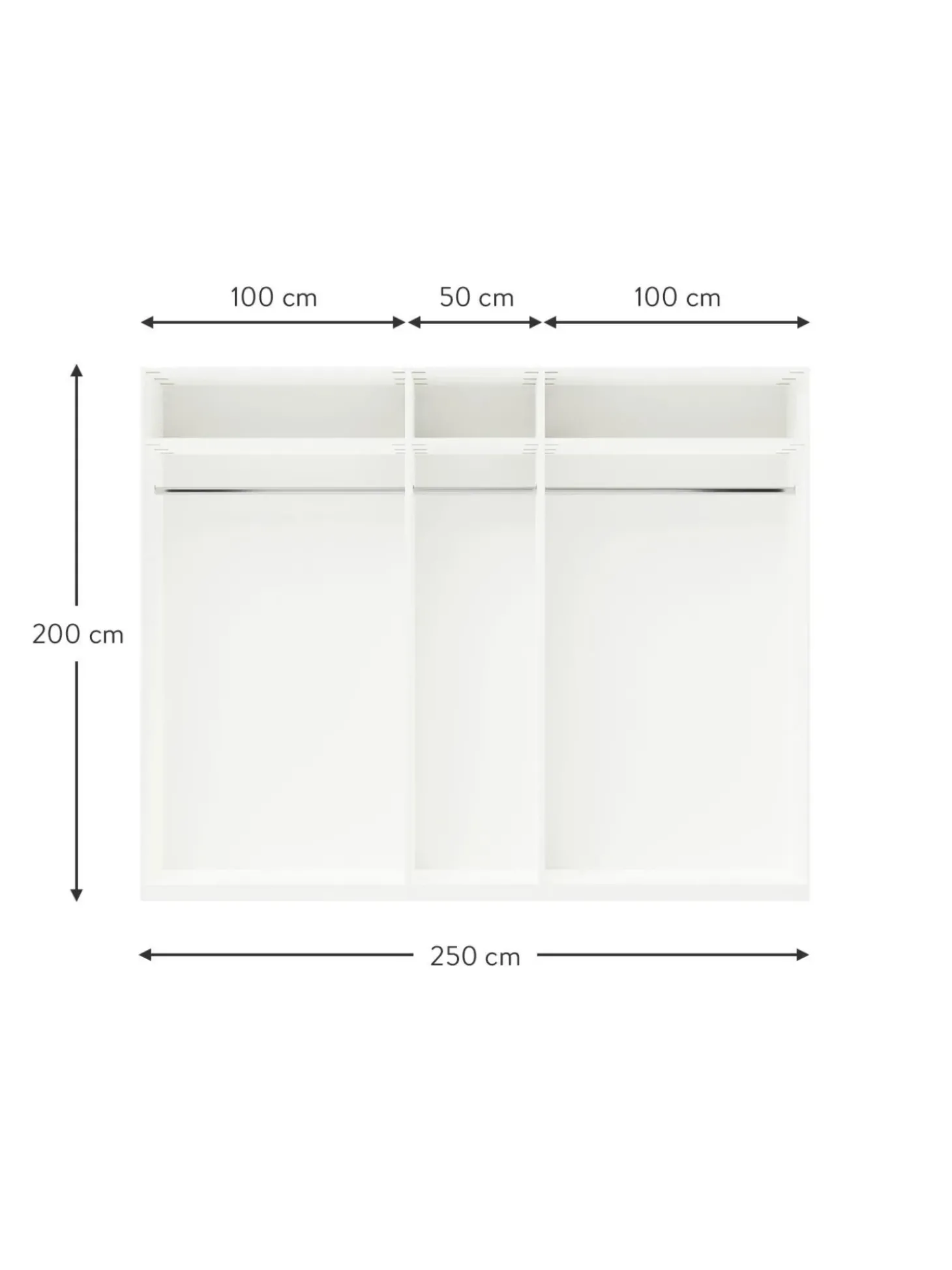 Armario Modular Leon, 5 Puertas (250 Cm), Diferentes Variantes
