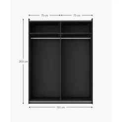 Armario Modular Leon, 2 Puertas Correderas (150 Cm), Diferentes Variantes