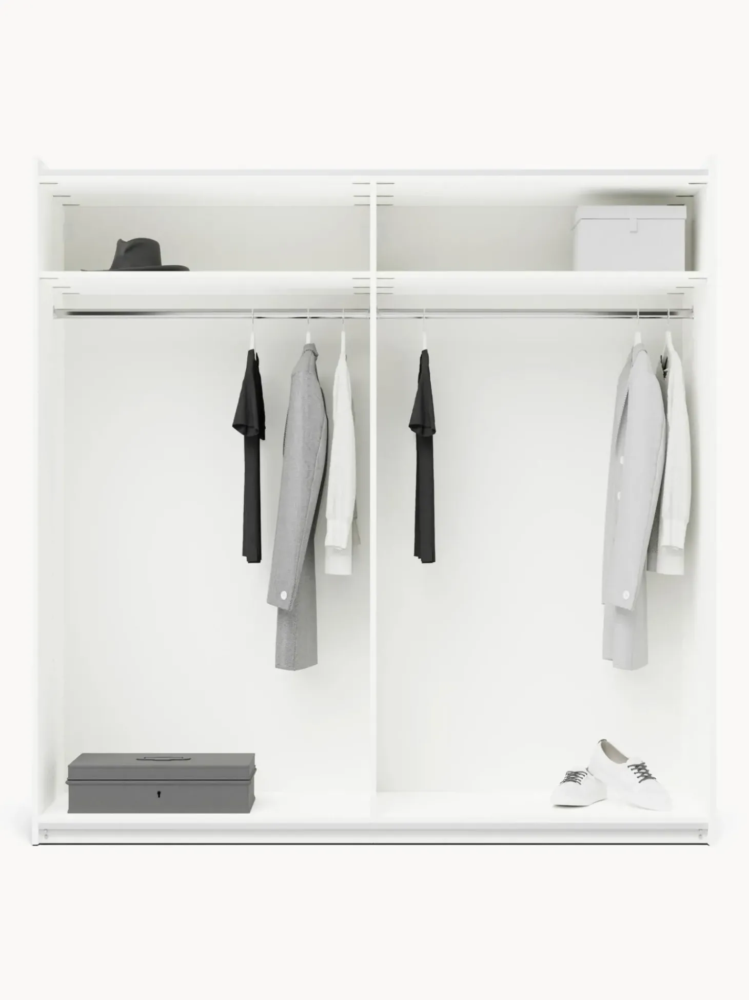 Armario Modular Leon, 2 Puertas Correderas (200 Cm), Diferentes Variantes