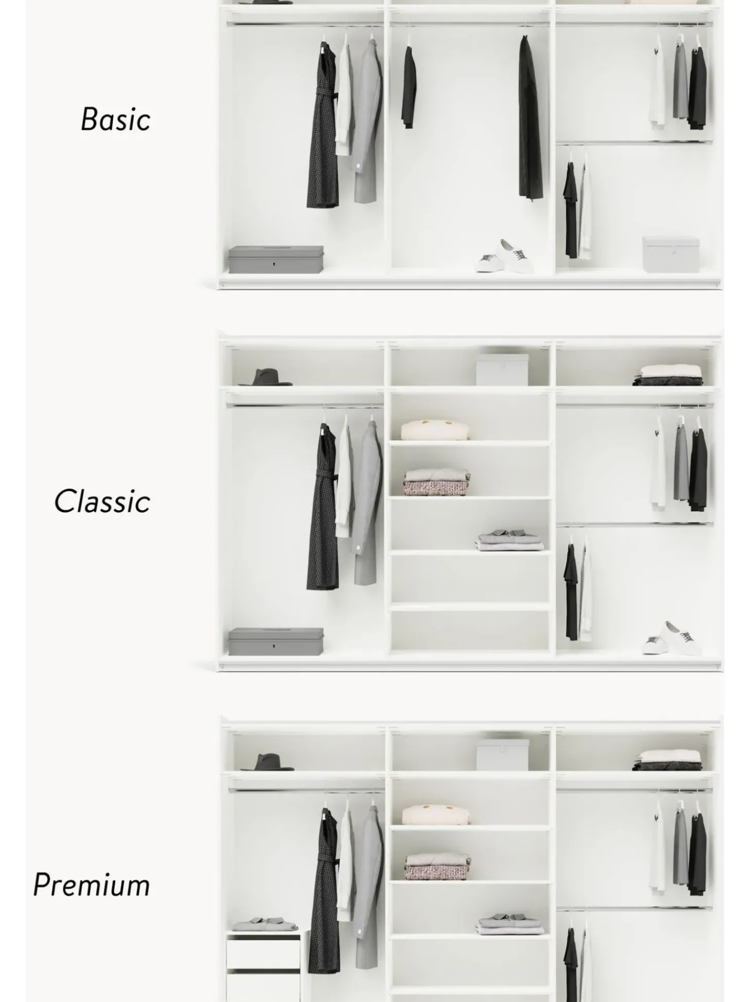 Armario Modular Simone, 3 Puertas Correderas (300 Cm), Diferentes Variantes