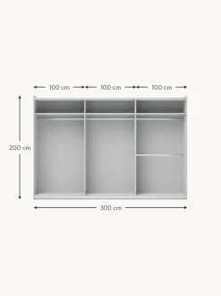 Armario Modular Simone, 3 Puertas Correderas (300 Cm), Diferentes Variantes