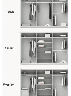 Armario Modular Simone, 3 Puertas Correderas (300 Cm), Diferentes Variantes