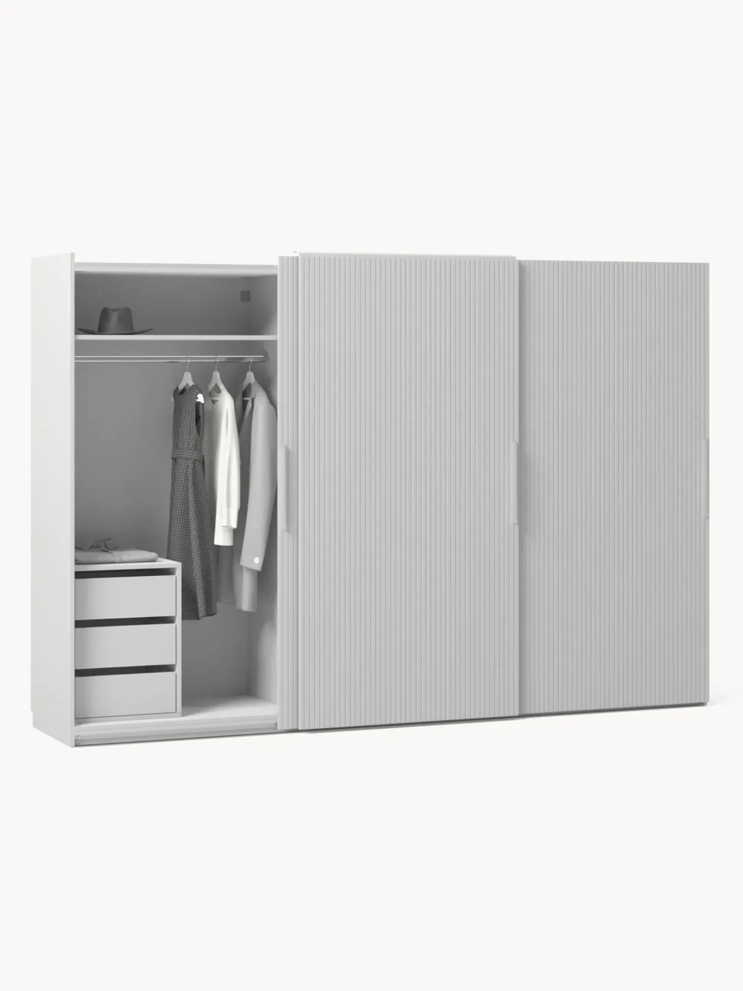 Armario Modular Simone, 3 Puertas Correderas (300 Cm), Diferentes Variantes