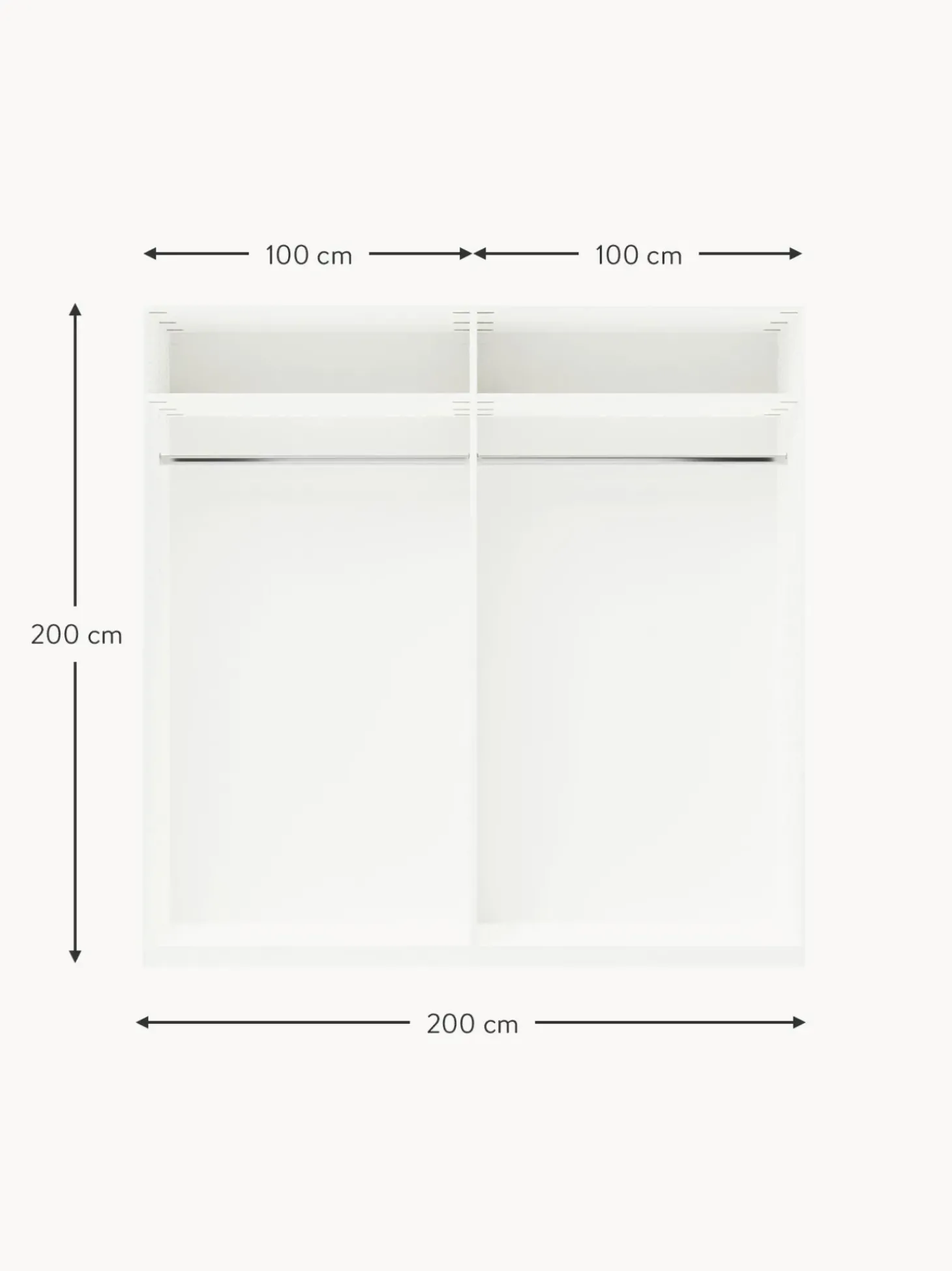 Armario Modular Simone, 4 Puertas (200 Cm), Diferentes Variantes