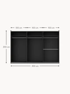 Armario Modular Simone, 3 Puertas Correderas (300 Cm), Diferentes Variantes
