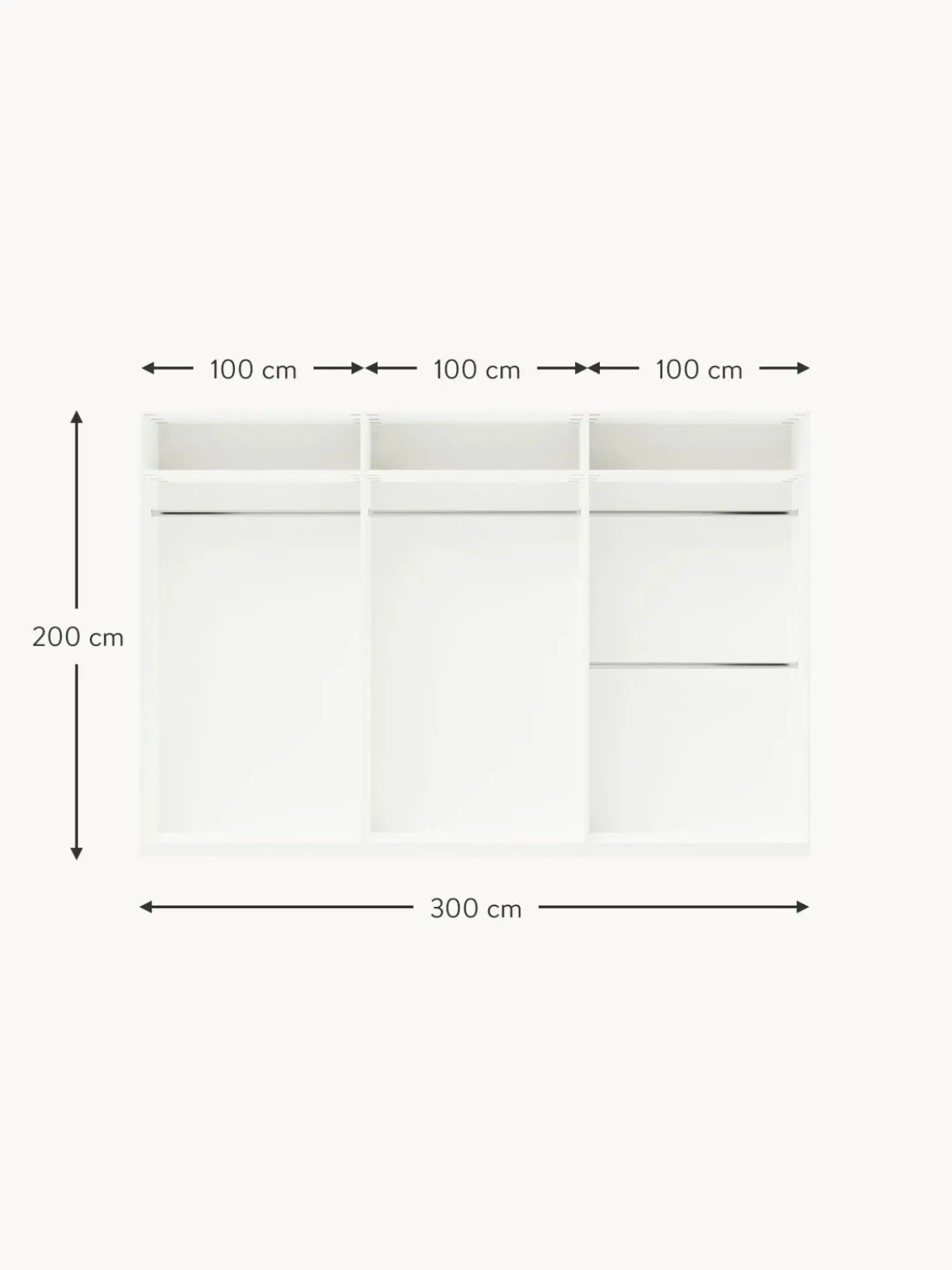 Armario Modular Simone, 6 Puertas (300 Cm), Diferentes Variantes