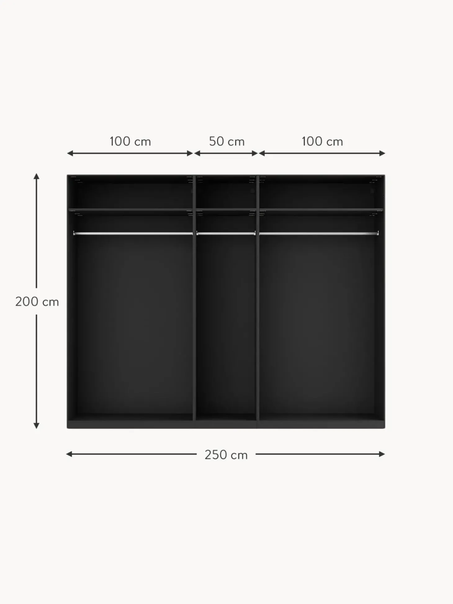 Armario Modular Simone, 5 Puertas (250 Cm), Diferentes Variantes