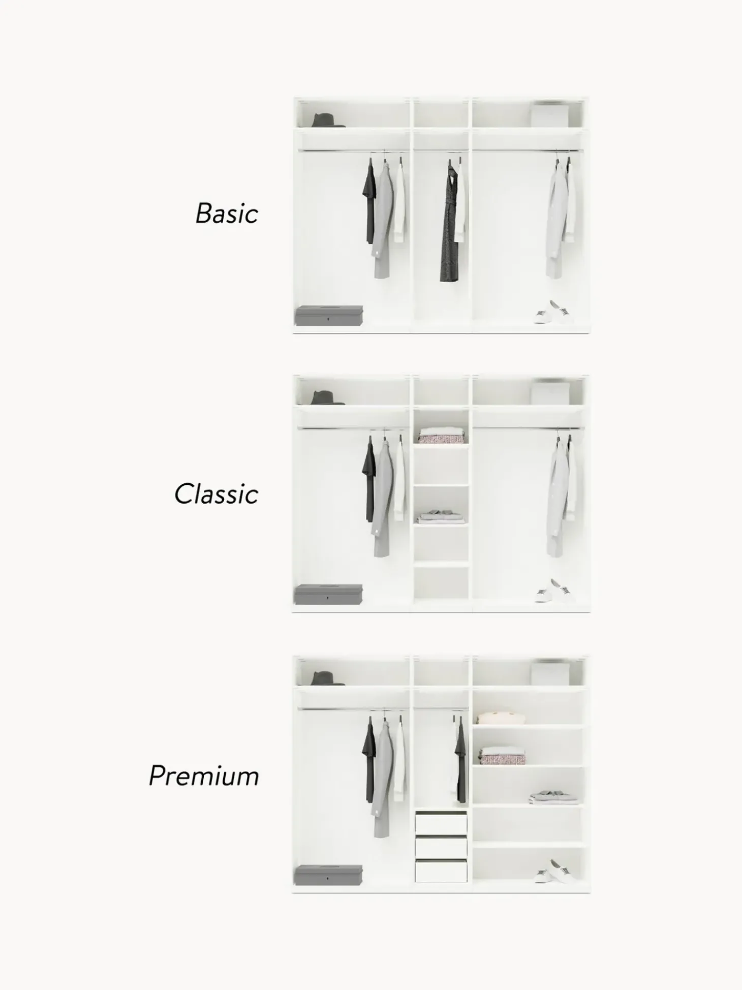 Armario Modular Simone, 5 Puertas (250 Cm), Diferentes Variantes
