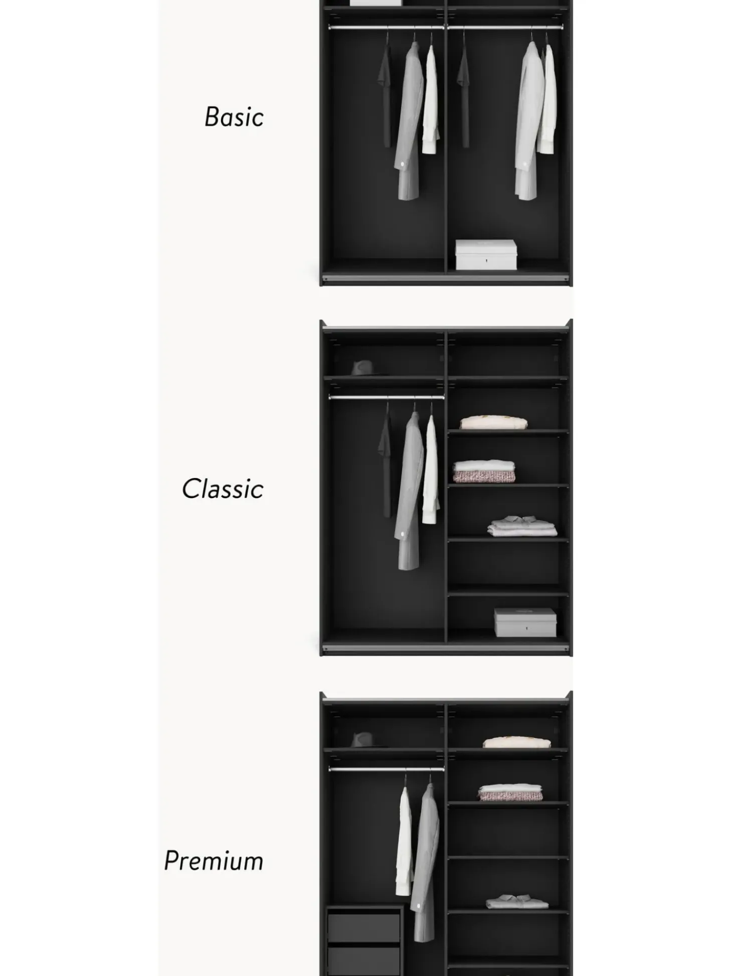 Armario Modular Simone, 2 Puertas Correderas (150 Cm), Diferentes Variantes