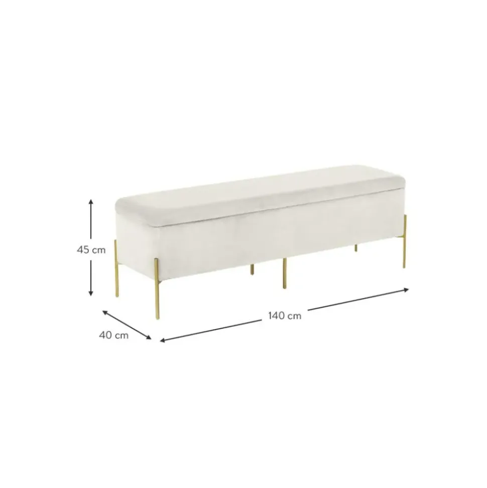 Banco Almacenaje Y Baul De Terciopelo Harper