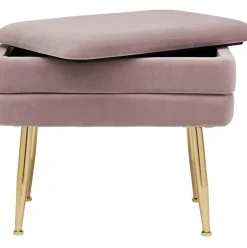 Banco De Terciopelo Pavlina, Con Espacio De Almacenamiento