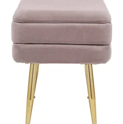 Banco De Terciopelo Pavlina, Con Espacio De Almacenamiento
