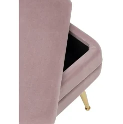 Banco De Terciopelo Pavlina, Con Espacio De Almacenamiento