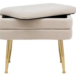 Banco De Terciopelo Pavlina, Con Espacio De Almacenamiento