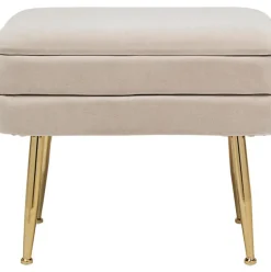 Banco De Terciopelo Pavlina, Con Espacio De Almacenamiento