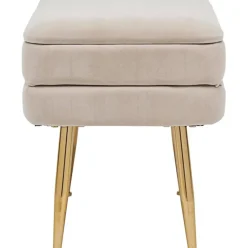 Banco De Terciopelo Pavlina, Con Espacio De Almacenamiento