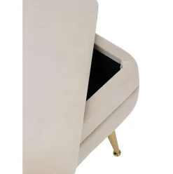 Banco De Terciopelo Pavlina, Con Espacio De Almacenamiento