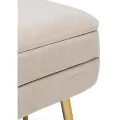 Banco De Terciopelo Pavlina, Con Espacio De Almacenamiento